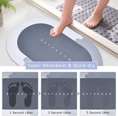 Super Absorbent Quick Dry Bathroom Floor Mat Anti Slip