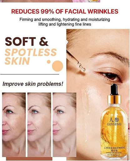 Ginseng Gold Polypeptide Anti-Ageing Face Serum Wrinkle Care (Pack of 2)