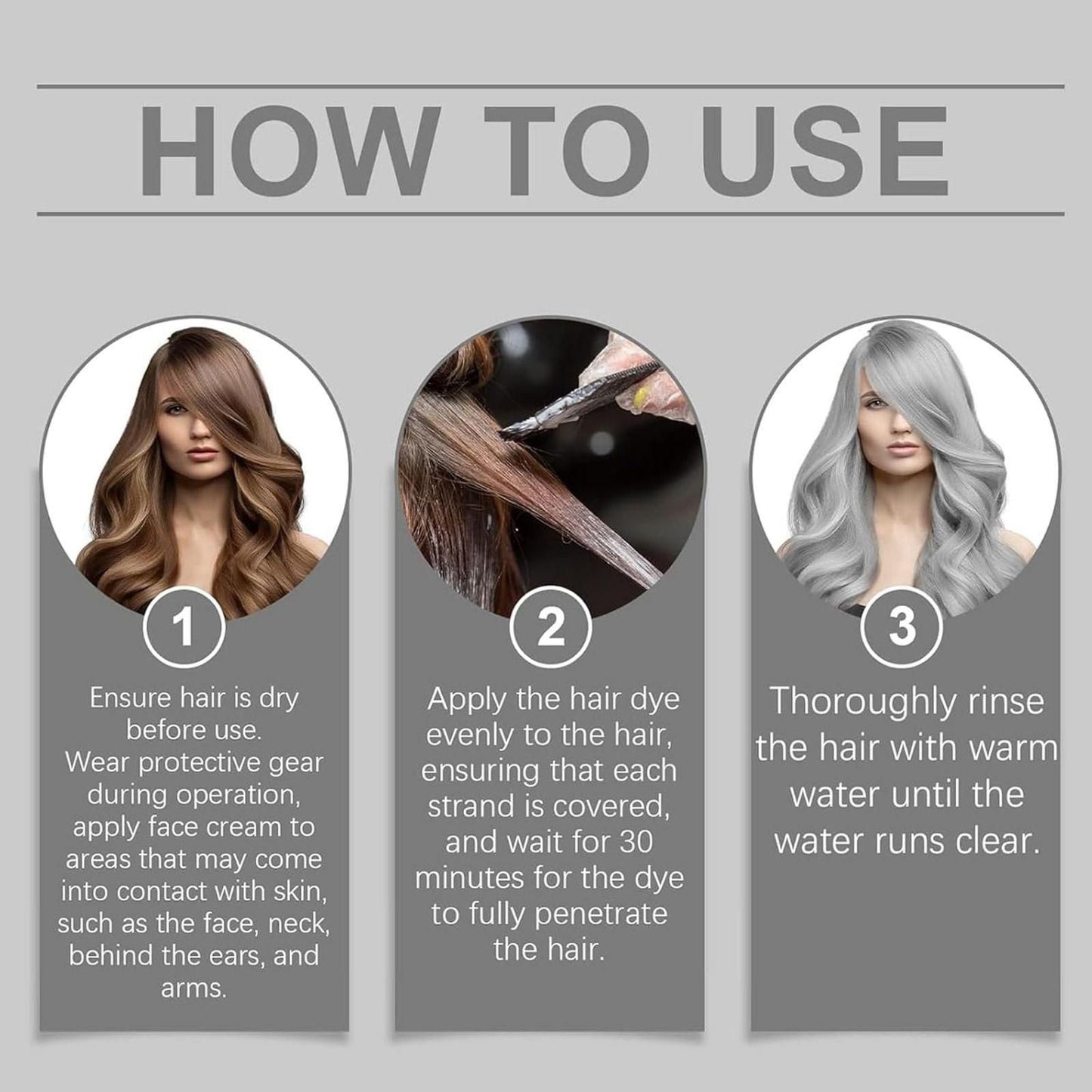 Permanent Hair Color Silver Dye (100ml)