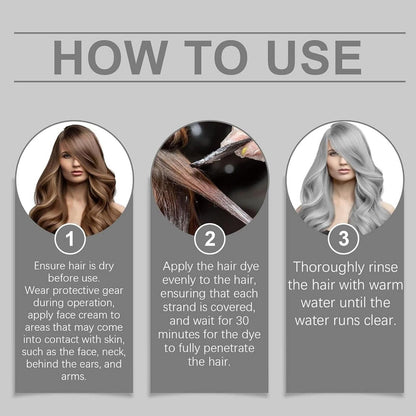 Permanent Hair Color Silver Dye (100ml)