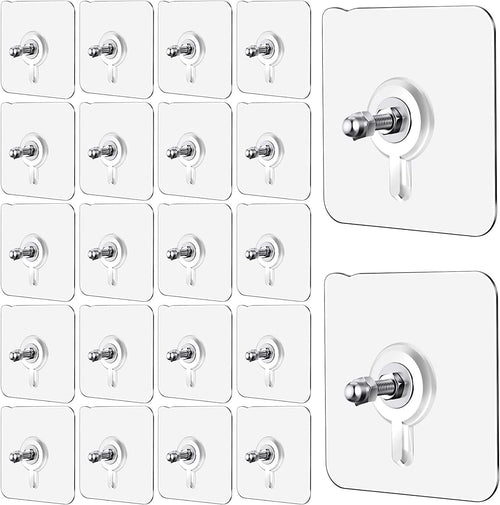 Wall Hooks Screw Mount Heavy Duty Adhesive (Pack of 12 Pcs)