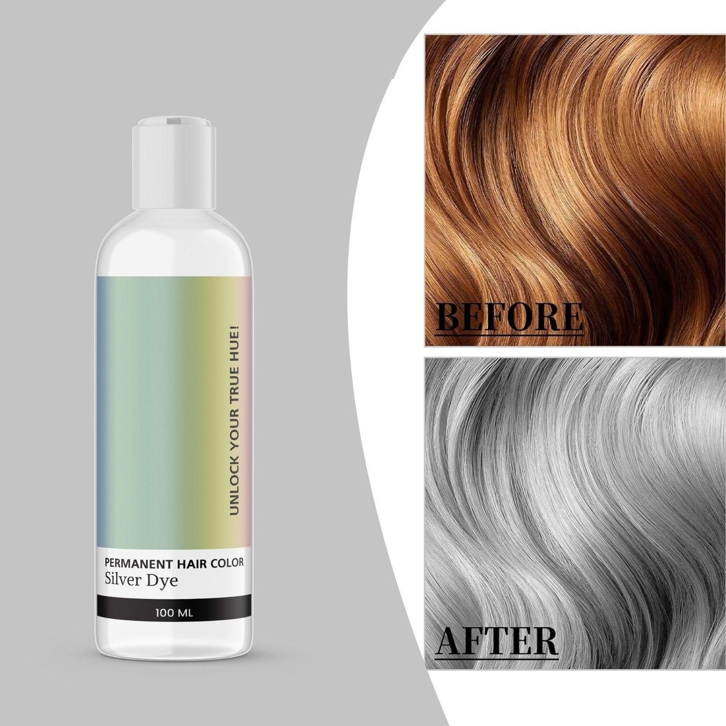 Permanent Hair Color Silver Dye (100ml)