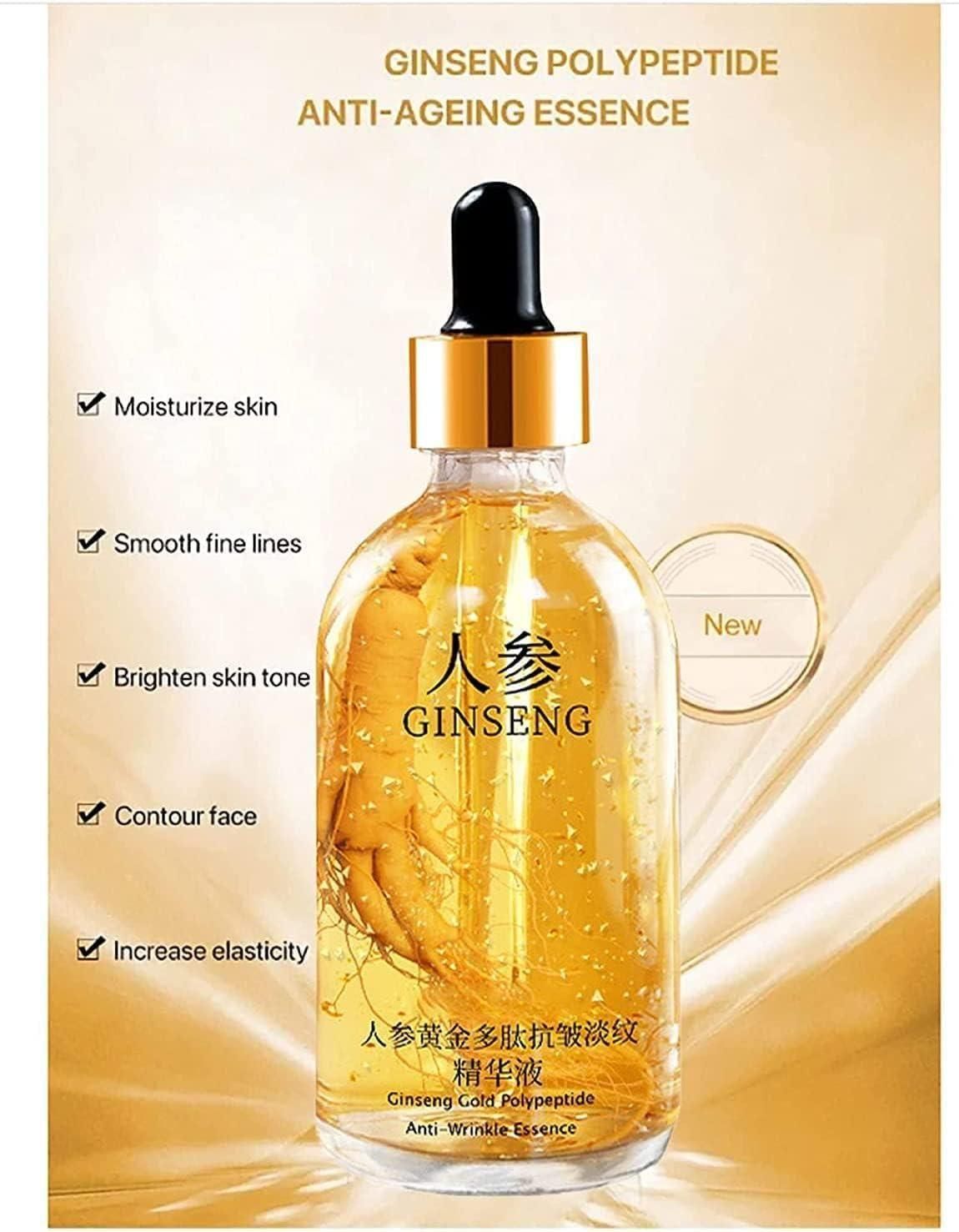 Ginseng Gold Polypeptide Anti-Ageing Face Serum Wrinkle Care (Pack of 2)
