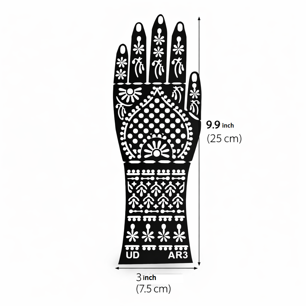 bridal mehndi stencil sheet traditional design