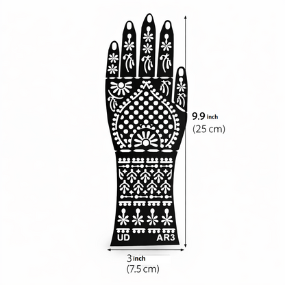 bridal mehndi stencil sheet traditional design