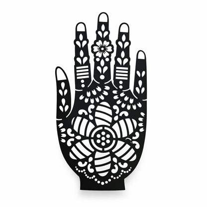 hand tattoo stencil for women festive use