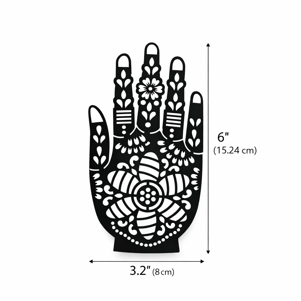 mehndi template closeup floral pattern