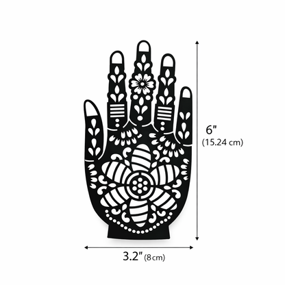 mehndi template closeup floral pattern