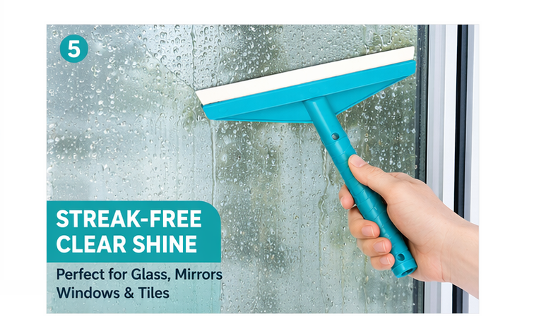 glass cleaning squeegee with handle
