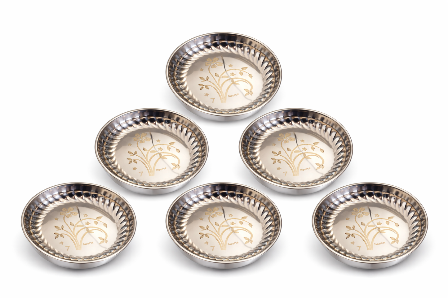 stainless steel serving bowl front view