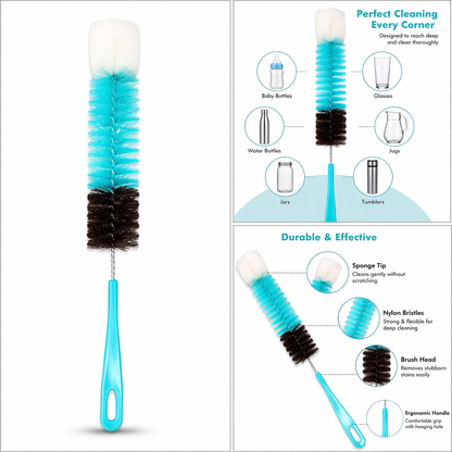 nylon bristle bottle cleaning tool