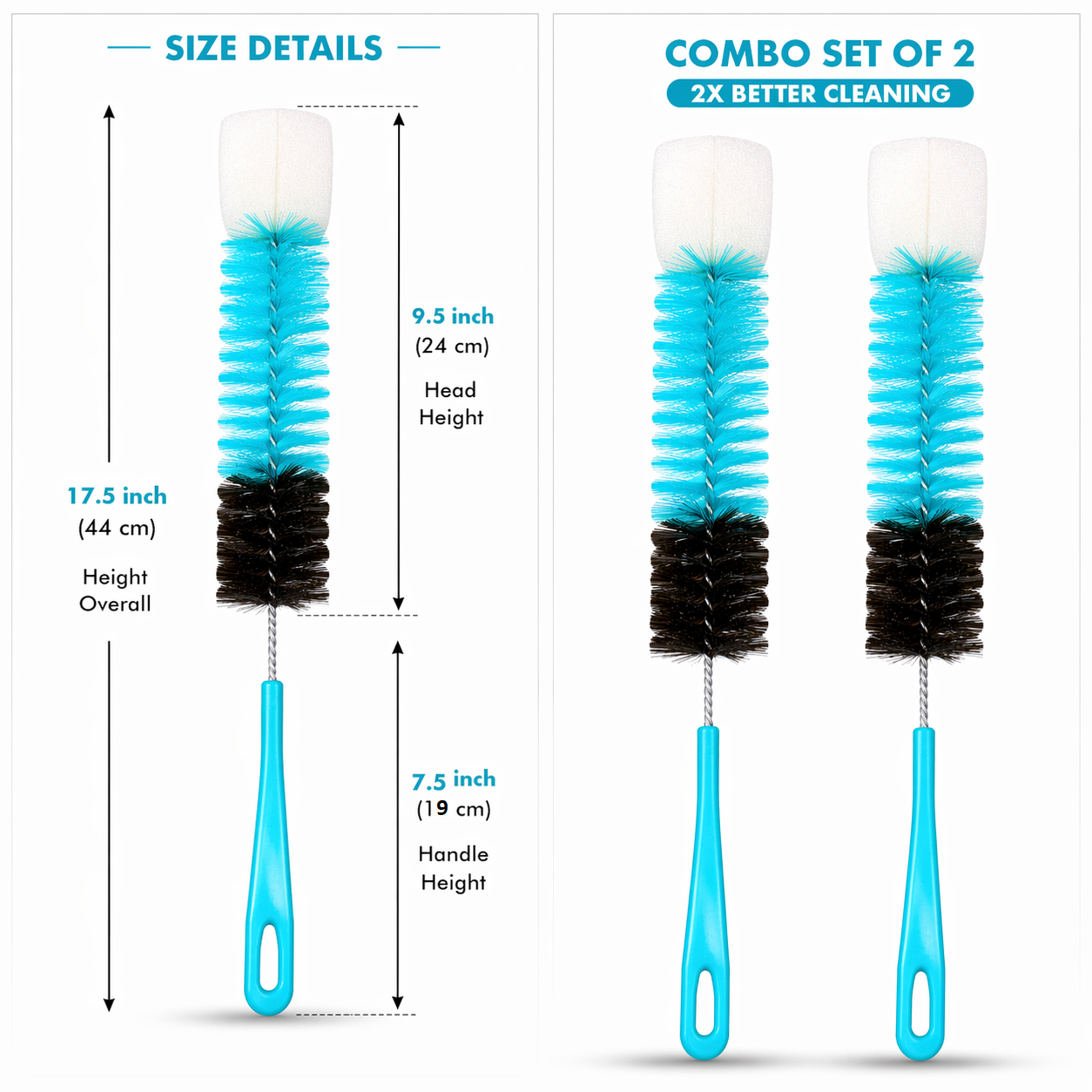 kitchen bottle cleaner brush side view